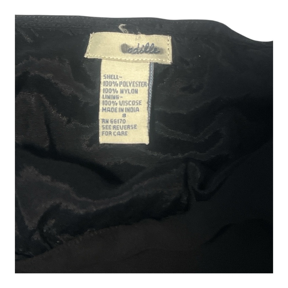 Odille Black Lace Pleated Dark Romantic Whimsigoth Skirt Size 8 RD1 - Picture 5 of 6